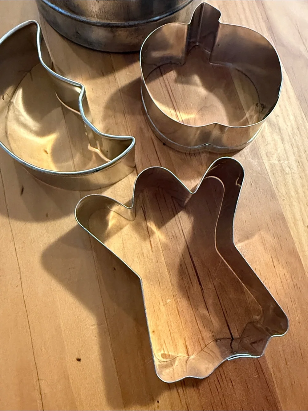 Vintage Halloween Metal Cookie Cutters-6 Minis in Tin and 3 Full Size